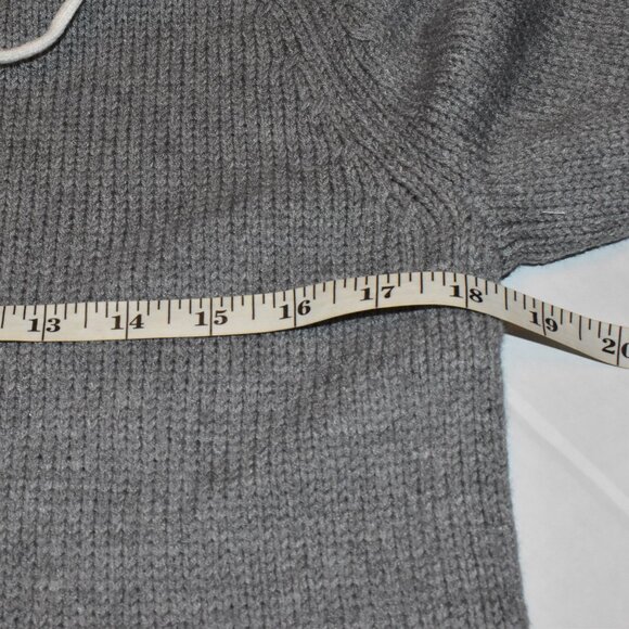 Joan Vass Long Sleeve Viscose Blend Pullover Hoodie Knit Sweater Top - Picture 6 of 10